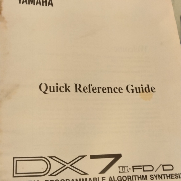 Vintage Yamaha DX-9 keyboard manuals - Picture 5 of 7